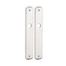 Juego de manillas para puertas interiores – 2 Placas Cuadradas – Acabado Níquel Brillo – Código: 4212110