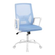 Klihome - Chaise De Bureau Ergonomique Chaise Pivotante Avec Dossier Rabattable, Réglable En Hauteur, Roulettes Universelles À 360° Et Accoudoirs, 