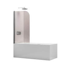 Cabina Doccia Nano Real Glass 6mm Nt201 - Colore E Dimensioni Del Profilo Selezionabili Cromo, 80x140cm