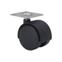 Alex - Lenkrolle Mit Platte Und Glatter Achse, Schwarz, Max. Tragkraft 50 Kg, Ø 5 Cm