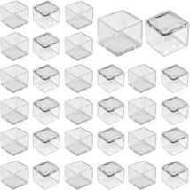 Qersta - Chair Leg Caps Silicone Chair Socks Table Stool Leg For 25mm Square Feet (32pcs)