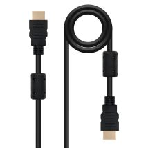 Cable Hdmi V1.3b Y Full 1080p(categoría 2) De Resolución Tipo A Macho En Ambos Extremos. Doble Ferrita Para Evitar Pérdidas De Datos E Interferencias