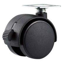 Ruota Per Mobili Doppia Ø 40 - Piastra Mm 38 X 38 - Capacità Kg 25 - Pz 2 Bl