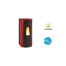 Estufa De Pellets Costanza Idro Bordeaux – 17 Kw – La Nordica – Calefacción Para Espacios Hasta 487 M³