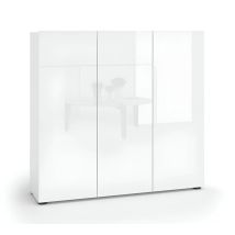 Levante - Scarpiera 3 Ante 120x34x115 Cm Bianca Mobile Salvaspazio