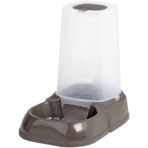 Dispenser ciotola distributore per cibo secco per cani e gatti – 1,5 Lt – Polipropilene – Marrone scuro – VADIGRAN
