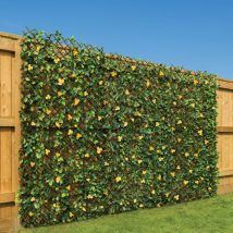 Christow – Artificial Trellis With Yellow Flowers – 1m x 2m – Water-resistant, UV-stabilised – Expandable for Vertical or Horizontal Display
