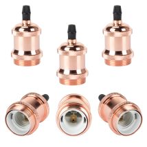 6pcs E27 Vintage Porta Lampada Edison Retrò Lampada Base Camera Da Letto Soggiorno D'Oro Rosa