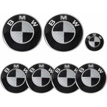 Oaao 7-teiliges Auto-emblem-set Für Motorhaube Und Kofferraum – Bmw-w 82mm, Radzierblenden 68mm, Lenkrad-emblem 45mm, Passend Für Bmw Modelle