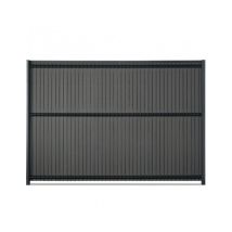 Gardenode - Kit De Ocultación Composite Premium V24 - Gris Antracita 2,5m Largo X 1,5m De Altura