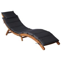 Prolenta Premium - Furniture Limited - Tumbona Con Cojín Madera Maciza De Acacia