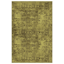 Tezeta - Alfombra Antideslizante De Chenilla Vadi Decoración Geométrica Verde 120x180