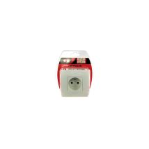 Enchufe 10/16a + T Empotrable Blanco - Evoe