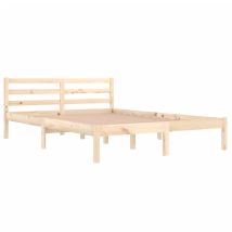 Bed Frame Without Mattress Solid Wood Pine 140x200cm Vidaxl