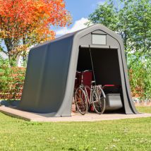 Abri De Jardin 366x213x225 Cm Avec Fenêtre D'Aération, Ancrages En L, Anti-uv Et Résistant Au Vent, Matériau Pe Imperméable