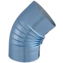 Codo Plisado De Aluminio De 45° Para Conducto De Conexión - Diámetro 125 Mm - Modelo Polyfeu Joncoux