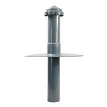 Fleck Flachdach-sanitärlüfter Mit Flansch Aus Hart-pvc Dn70 - Dn200