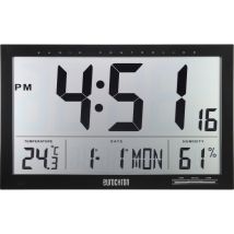Eurochron - Efwu Jumbo 100 Funk Wanduhr 370 Mm X 230 Mm X 30 Mm Schwarz