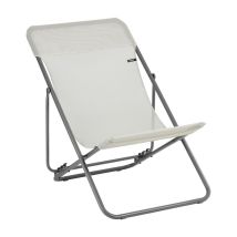 Transat Jardin Pliable - Chilienne Multi-positions : Largeur 58 Cm - Maxi Transat - Batyline Iso - Beige Seigle - Lafuma Mobilier