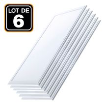 6 Dalles Led 40w 120x30 Blanc Froid 6000k