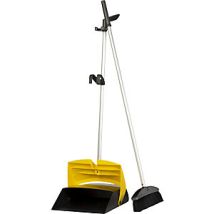 Set di scopa e paletta VERMOP – 290 mm, 1100 mm, Polipropilene, Giallo – 50014603