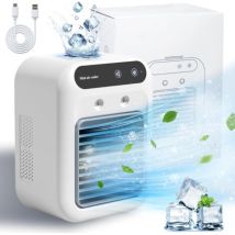 Este Mini Aire Acondicionado Portátil Recargable De 25 W Tiene Dos Velocidades De Ventilador Y Es Ideal Para Usar En Habitaciones Pequeñas Como 