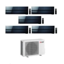 Mitsubishi Climatizzatore Penta Split Kirigamine Msz-ln Nero 9+12+12+12+12 Con Mxz-5f102vf Inverter R-32 Wi-fi Classe A++