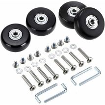 Gabrielle - Replacement Swivel Castors For Suitcases Made Of Rubber, 45 X 18 Mm, 4 Pieces