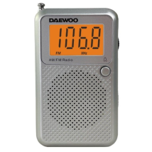 Daewoo Tragbares Radio DW1115 – AM/FM – 88-108 MHz – 530-1600 KHz – Teleskopantenne – Batteriebetrieben