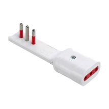 Rosi - Adaptateur Extra Plat 90 Degrés 10/16a Blanc- Rs7711b
