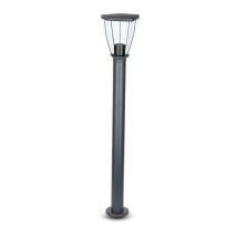 Lámpara De Pie Led Para Jardín V-tac Portalámparas E27 (máx. 40 W), Acero H800 Mm, Color Negro, Ip44