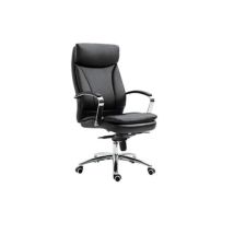 Evre - Stylish Swivel Office Chair Height Adjustable With Padded Headrest (black)