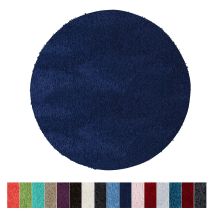 Tapis De Bain Sky Soft Polyester Bleu Foncé 95 Cm De Diamètre