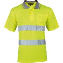 Polo High Viz - Polo Dede À Manches Courtes Haute Visibilité Soul Rebel High Viz Jaune Fluo L