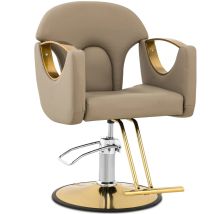 Physa - Chaise De Coiffure Avec Repose-pieds - 55 - 65 Cm - 180 Kg - Beige