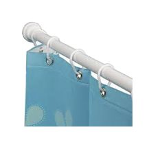 Mirtak – Asta per tende bianco estensibile 125x220 cm – Metallo/Alluminio/Plastica
