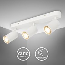 B.k.licht - Plafonnier Orientable, Gu10, 3-lampes, Spot De Plafond, Lampe De Salon, Lampe De Chambre À Coucher, Lampe De Cuisine, 39 Cm De Longueur, 
