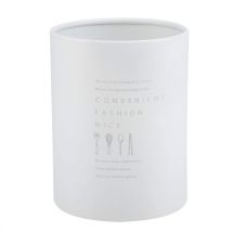 Boîte De Rangement Pot À Couverts Cuillère Fourchette Rangement Baguettes Inox Blanc