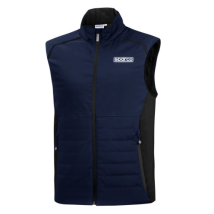 Vest Sparco Gilet Da Lavoro Con Imbottitura Leggera Unisex Antivento Blu/nero Tg. M E Inserti Stretch Laterali Tasca Interna Laterale Blu/nero M