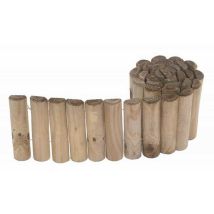 Bordura in legno impregnato – Lunghezza 200 cm – Altezza 40 cm – Diametro pali 5 cm – 5 kg – LOSA ESTERNI DA VIVERE