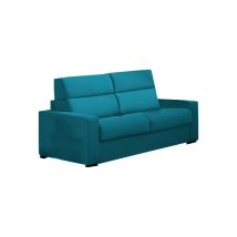 2-sitzer Festes Sofa Vala, Lineares Sofa Für Wohnzimmer, Gepolstert, Abnehmbarer Bezug, 100 % Made In Italy-qualität, 180x95 H100 Cm, Hellblau - Dmora
