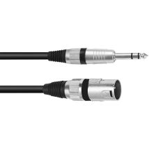 3022075e Xlr Câble Adaptateur [1x Xlr Mâle 3 Pôles - 1x Jack Mâle 6,3 Mm (stéréo)] 0.15 M Noir - Omnitronic