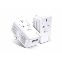 Green Feathers - Tp Link Powerline Adapter With Pass Through Power Av1000 Gigabit Lan