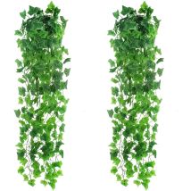 Paquete De 2 Enredaderas Artificiales Colgantes De 99 Cm - Hiedra Artificial Colgante - Hojas Primaverales Que Caen - Enredaderas Artificiales Para 