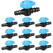Lot De 10 Vanne D'Arrêt D'Irrigation Goutte Vanne D'Égouttement Droite 16mm Plantation Jardin Arrière Connexion Tuyau D'Irrigation