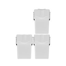 Keden Set De 3 Cubos De Basura Keden Sortibox Para Reciclado, Blanco, 75l
