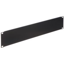 Sifree – Pannello cieco rack 19" 2u in acciaio – Altezza 2u, Colore Nero Ral 9004