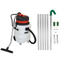 Sistema Pulizia Grondaie Con Aspiratore Industriale 90l Solidi E Liquidi 3000w Triplo Motore Tubi Alluminio 1.2m–7.2m Ø51mm Ugelli Intercambiabili 