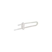 Blocco Porta Scorrevole Per Porta Doppia, L.220 Mm, A.60 Mm, P.20 Mm, Pvc Bianco, 1 Pezzo.