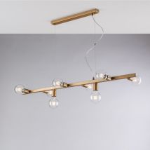 Bonetti Illumina - Sospensione In Ferro Laccato Nero E Oro 8 Luci Fabian